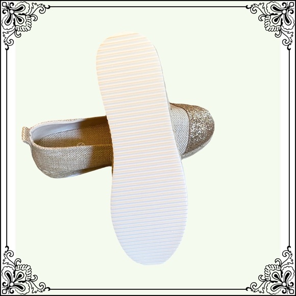 Women Glitter Two Tone Espadrilles Flats - Picture 4 of 4